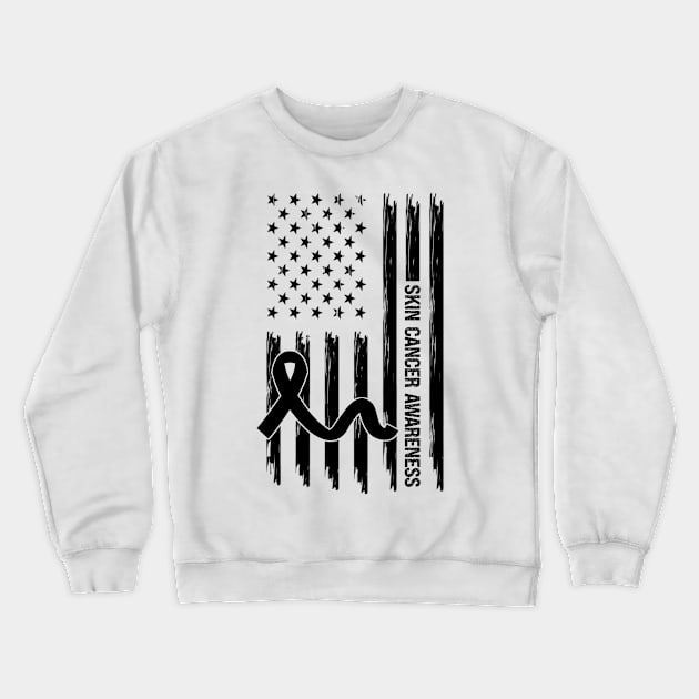 Skin Cancer Awareness Crewneck Sweatshirt by Geek-Down-Apparel